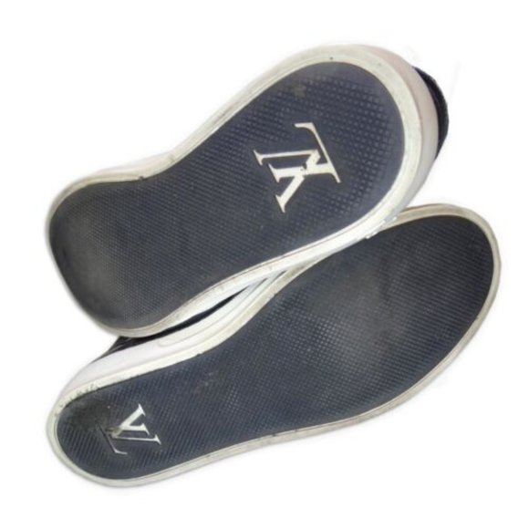 Louis Vuitton Fall/Winter 2012 BLUE GASTON DENIM LV Cup High Top Sneaker US 8 - Picture 9 of 10